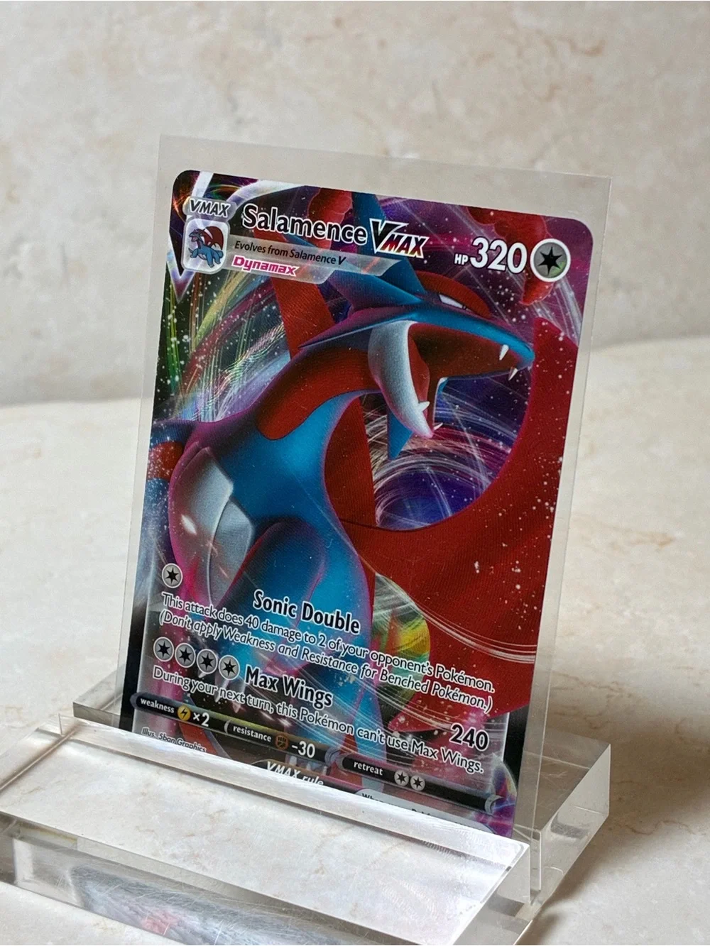 Salamence VMAX Holo Pokémon Card -